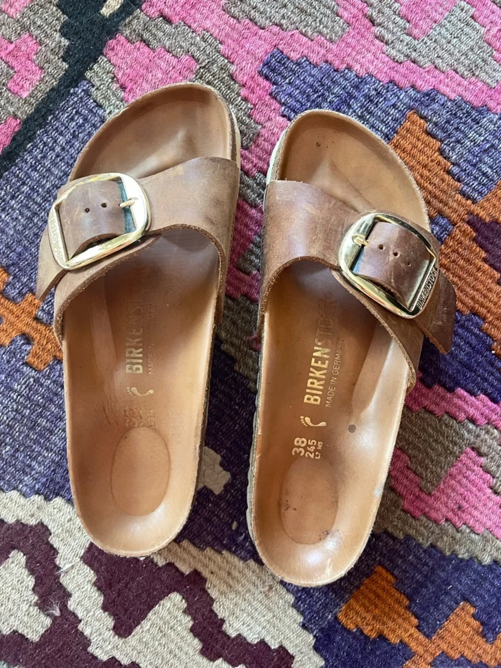 Birkenstock Brown Madrid Big Buckle Sandals - Picture 2 of 6